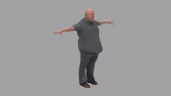 fat man Low-poly  3D model