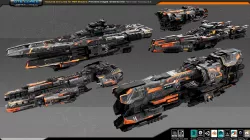 Federation Fleet Pack01 Low-poly  3D model