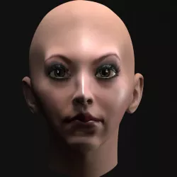 Female head 3D model