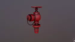 Fire Hydrant Low-poly  3D model