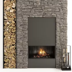 Fireplace and Firewood 34 3D model