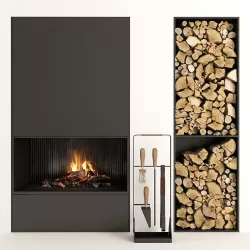  Fireplace Modern 35 3D model