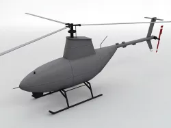 Firescout UAV Unmanned Helicopter Low-poly  3D model