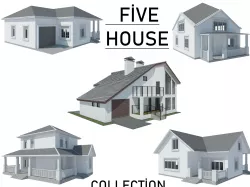  Five House Collection model  3D model