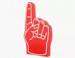 Foam hand Red Low-poly  3D model