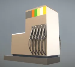 Fuel Dispensers 2 Low- Poly Low-poly  3D model