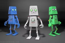 full rigged robokid  3D model