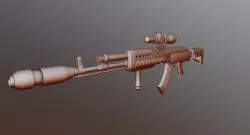 Game ready AK-337  Low-poly  3D model