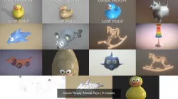 Game Ready Animal Toys 3D Model Collection