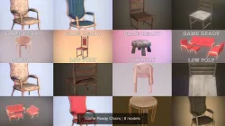 Game Ready Chairs 3D Model Collection