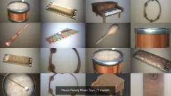 Game Ready Music Toys 3D Model Collection