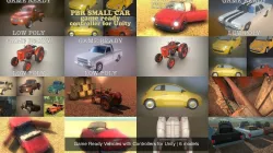 Game Ready Vehicles with Controllers for Unity 3D Model Collection
