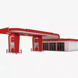 Gas station 3D model