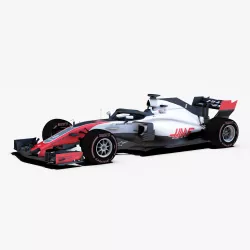Haas VF18 car Low-poly  3D model