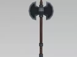 Handpainted Axe Low-poly  3D model