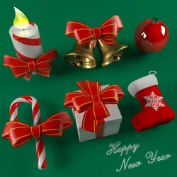 Happy New Year 3D model
