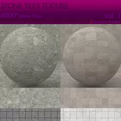 High Resolution Stone Tiles Texture 3D model