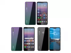 Huawei P20 - P20 Lite - P20 Pro 3D Model Collection