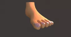 Human Feet Low-poly  3D model