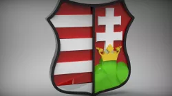 Hungarian coat of arms - emblem 3D model
