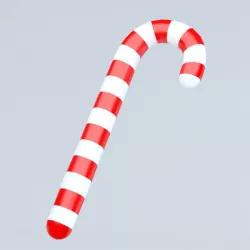 icon xmas candy Low-poly  3D model