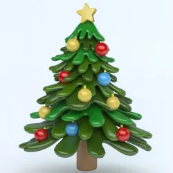 icon xmas tree Low-poly  3D model