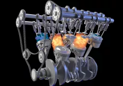 Internal V6 Engine Animation  3D model