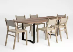 Jardan Brooklyn chair and River Table 3D model