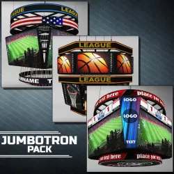 Jumbotron scoreboard sport pack 3D model
