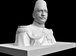 King FOUAD Ist of Egypt statue 3D model
