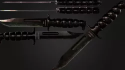 Knife Ontario SP1 Marine Combat Low-poly  3D model