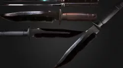 Knife SOG TigerShark Low-poly  3D model