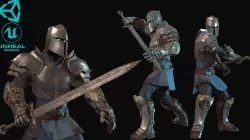 Knight Low-poly  3D model