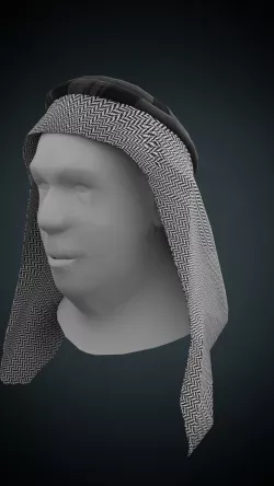 Kufiya Low-poly  3D model