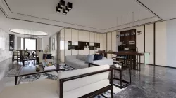 living room  dining room 3D model