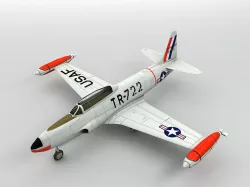 Lockheed T-33 Jet Aircraft Low-poly  3D model