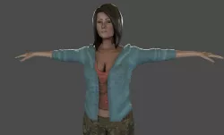 Loish Character 3D Low-poly  3D model