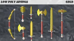 Low Poly Arsenal - Gold Low-poly  3D model