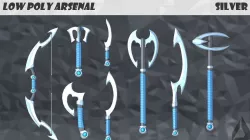 Low Poly Arsenal - Silver Low-poly  3D model