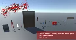 Low Poly Horror Game Props Low-poly  3D model