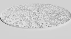 Low poly large circular maze Low-poly  3D model