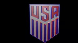 Low poly Logo USA 4 Low-poly  3D model