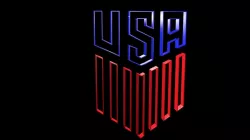 Low poly Logo USA 6 Low-poly  3D model