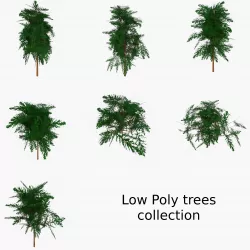 Low Poly Trees Collection 1 Low-poly  3D model