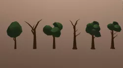 LowPoly Trees Pack 3D model