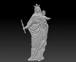 Mary and baby 3D model