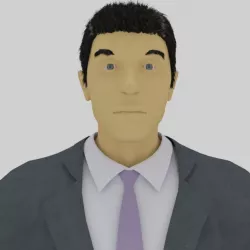 men people officer Low-poly  3D model