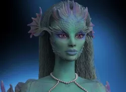 Mermaid girl 3D model
