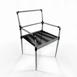 Metal chair 3D model