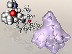 Methadone molecule 3D model